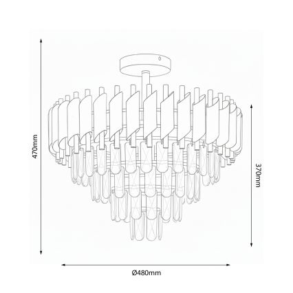 Brilagi - Накладная люстра ECLIPSE 7xE14/10W/230V Ø 48 см золотая