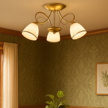 Brilagi - Накладная люстра FRED 3xE27/60W/230V, диаметр 59 см, золотая