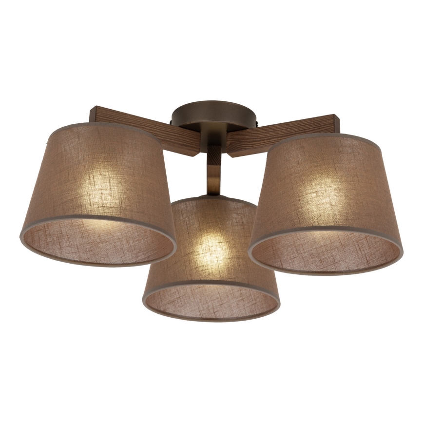 Brilagi - Накладная люстра LATTE 3xE27/15W/230V сосна/коричневый