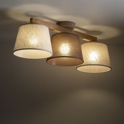 Brilagi - Накладная люстра LATTE 3xE27/60W/230V сосна/микс