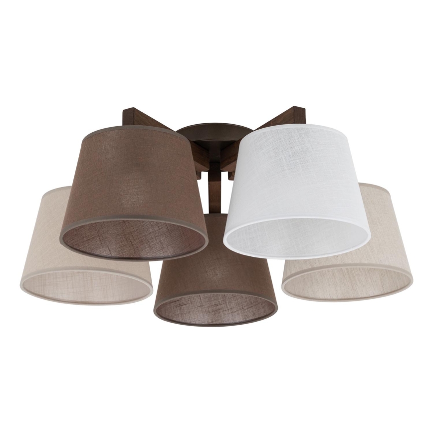 Brilagi - Накладная люстра LATTE 5xE27/15W/230V сосна/mix