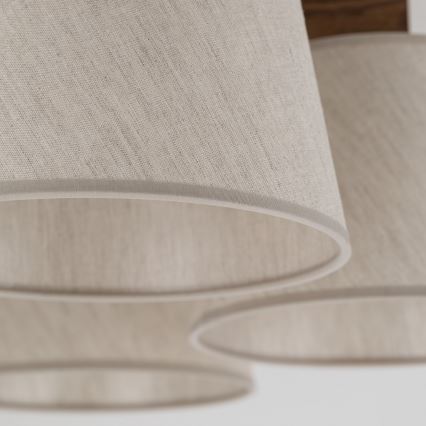 Brilagi - Накладная люстра LATTE 5xE27/15W/230V сосна/кремовая