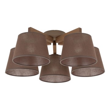 Brilagi - Накладная люстра LATTE SABIA 5xE27/15W/230V сосна/коричневый