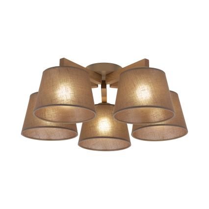 Brilagi - Накладная люстра LATTE SABIA 5xE27/60W/230V сосна/коричневый