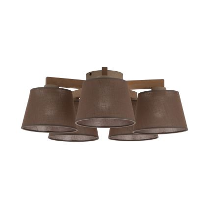Brilagi - Накладная люстра LATTE SABIA 5xE27/60W/230V сосна/коричневый
