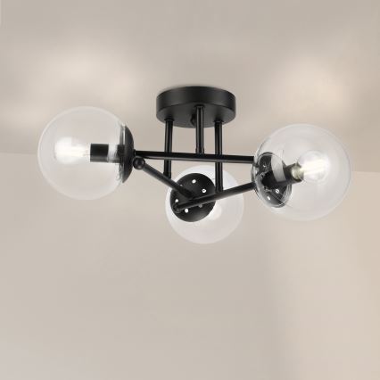 Brilagi - Накладная люстра MALIVA 3xE14/15W/230V чёрная/прозрачная