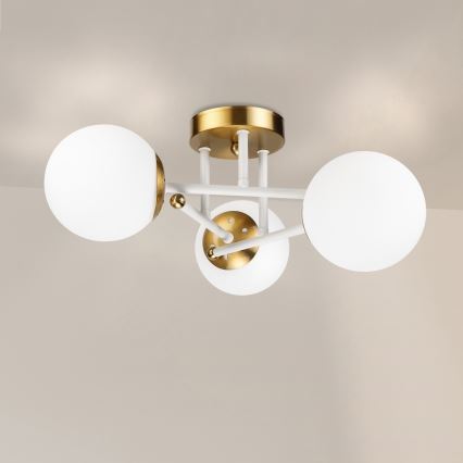 Brilagi - Накладная люстра MALIVA 3xE14/15W/230V золотая/белая
