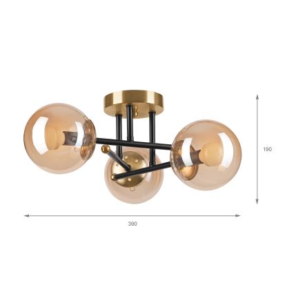 Brilagi - Накладная люстра MALIVA 3xE14/15W/230V золотая