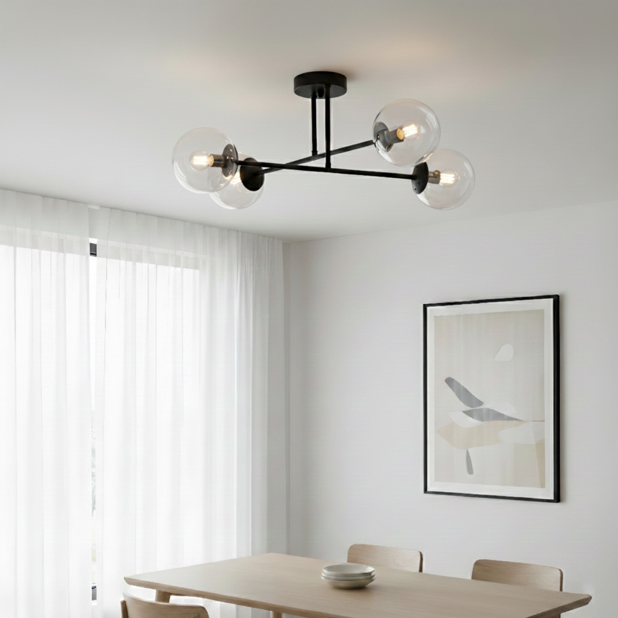 Brilagi - Накладная люстра MALIVA 4xE14/15W/230V черная/прозрачная