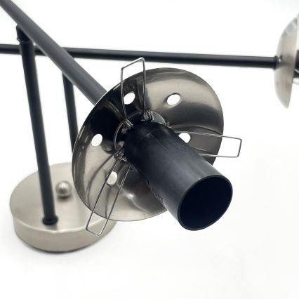 Brilagi - Накладная люстра MALIVA 4xE14/15W/230V матовый хром/дымчатая