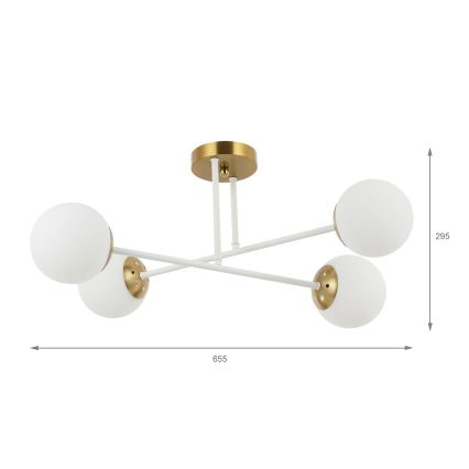 Brilagi - Накладная люстра MALIVA 4xE14/15W/230V золотая/белая