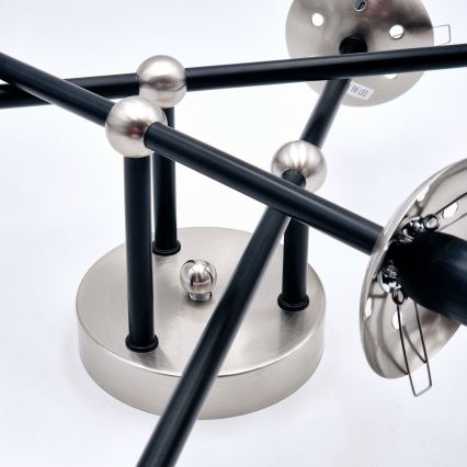 Brilagi - Накладная люстра MALIVA 6xE14/15W/230V матовый хром/дымчатое стекло