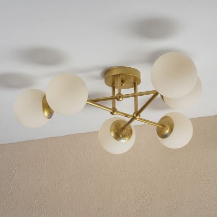 Brilagi - Накладная люстра MALIVA 6xE14/15W/230V золотая/белая