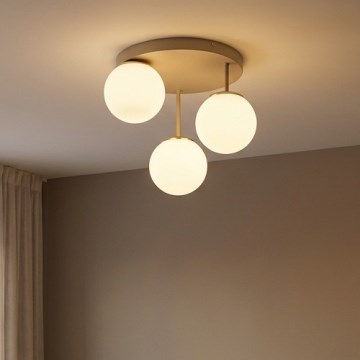 Brilagi - Накладная люстра MILO ECRU 3xE27/60W/230V бежевая/золотая