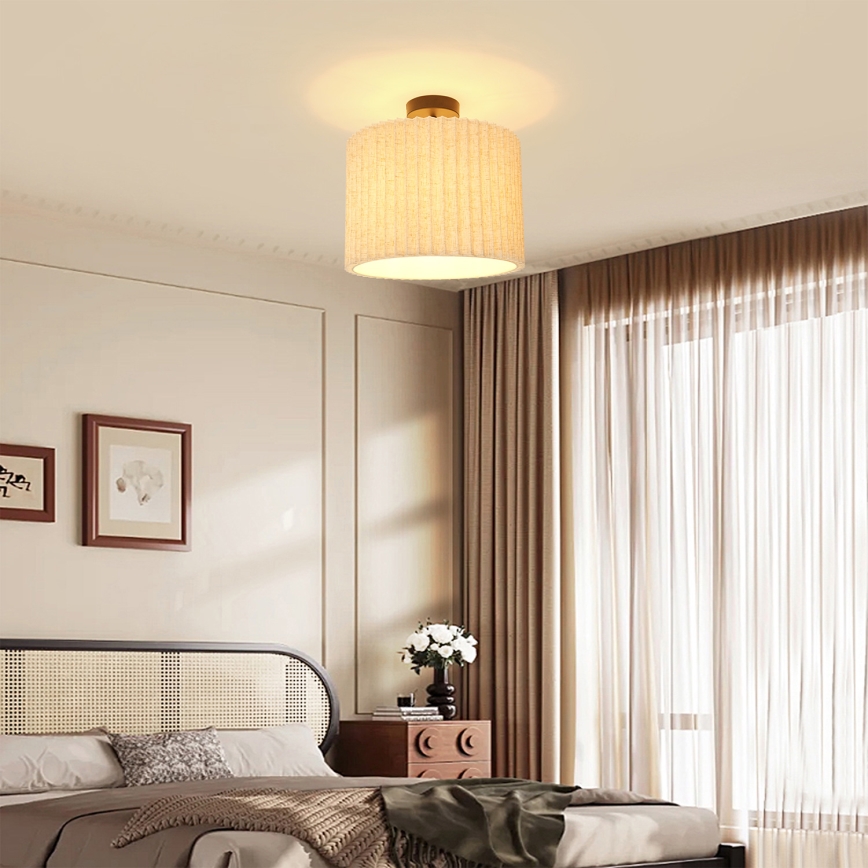 Brilagi - Накладная люстра NORDIC WAVE 1xE27/15W/230V диам. 32 см лён/чёрный