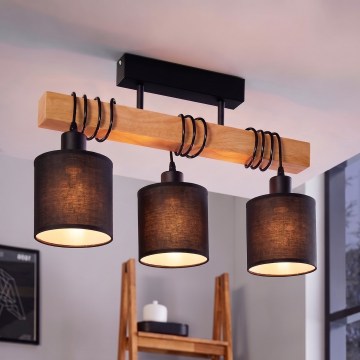 BRILAGI - Накладная люстра NUBILA 3xE27/60W/230V сосна/черный