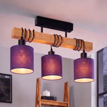 BRILAGI - Накладная люстра NUBILA 3xE27/60W/230V сосна/фиолетовый