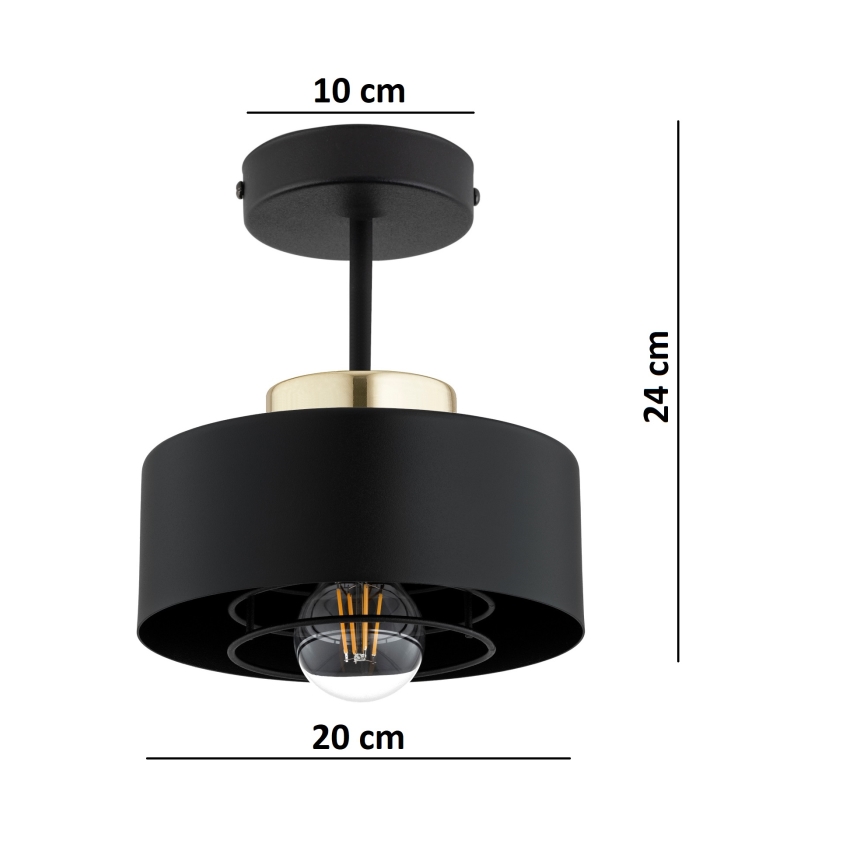 Brilagi - Накладная люстра SPRING 1xE27/60W/230V чёрная/золотая