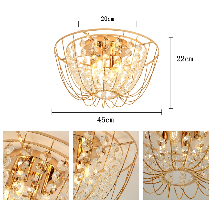 Brilagi - Накладная люстра VASTERAS 4xE14/40W/230V диам. 45 см