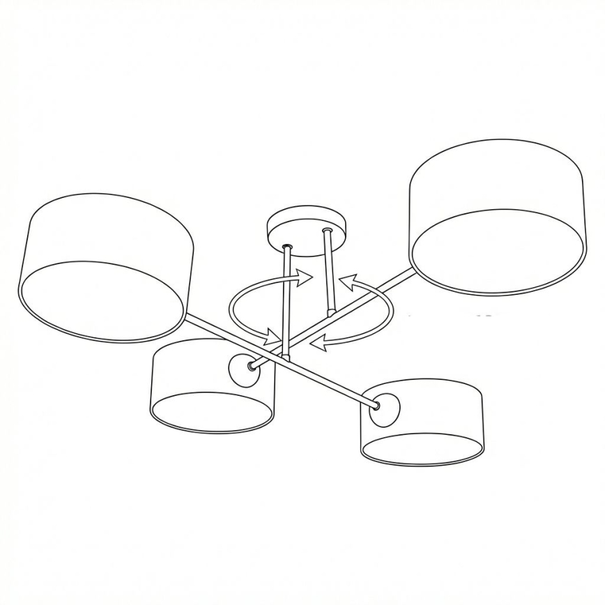 Brilagi - Накладная люстра VIRGO 4xE14/40W/230V кремовая/чёрная