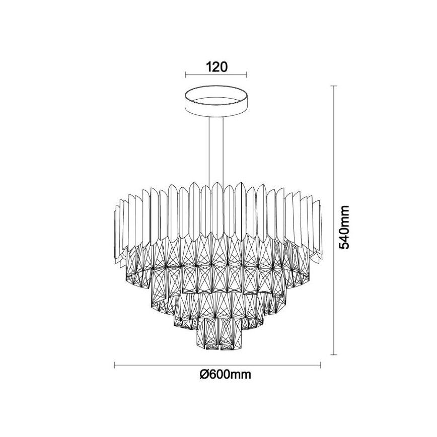 Brilagi - Накладная потолочная люстра CARLOS 9xE14/40W/230V, диаметр 60 см