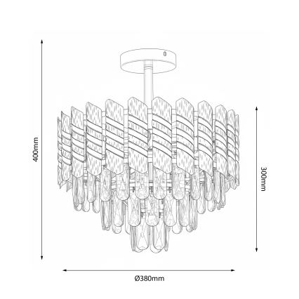 Brilagi - Накладная потолочная люстра CRISTAL 5xE14/40W/230V диам. 38 см