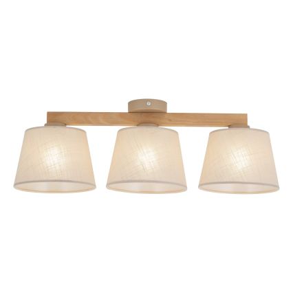 Brilagi - Накладная потолочная люстра LATTE SABIA 3xE27/15W/230V сосна/бежевая