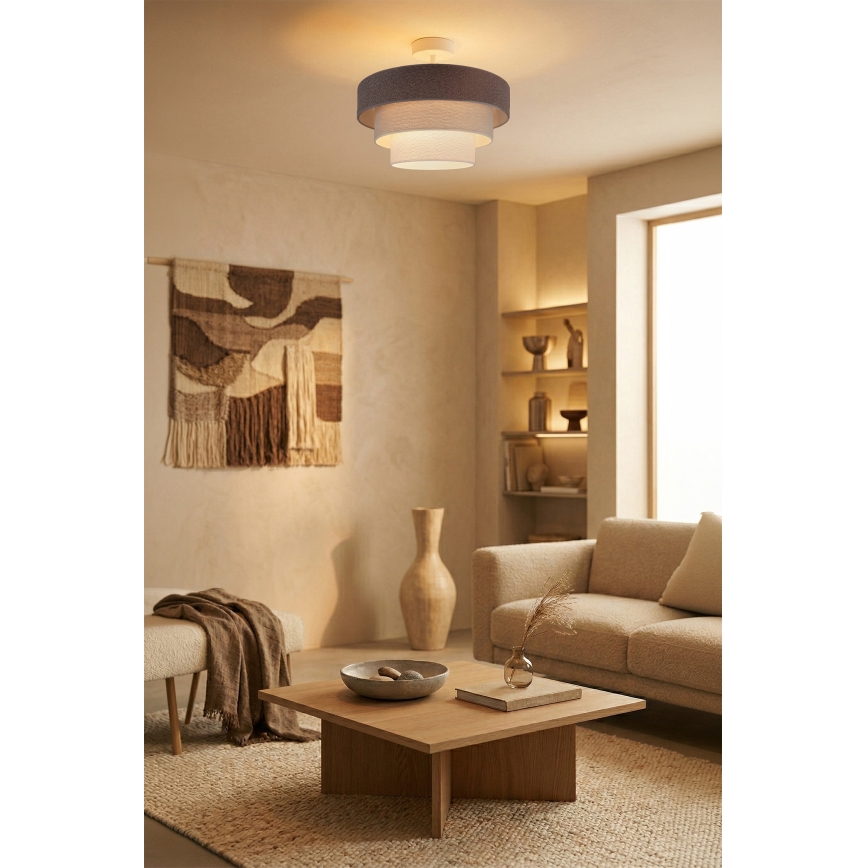 Brilagi - Накладная потолочная люстра LUNETA 1xE27/60W/230V диаметр 40 см серый/кремовый/белый