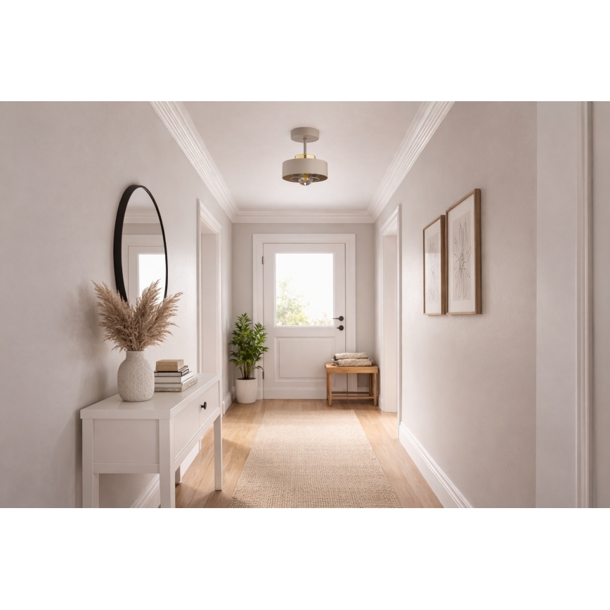 Brilagi - Накладная потолочная люстра SPRING 1xE27/60W/230V бежево-золотая