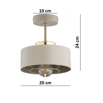 Brilagi - Накладная потолочная люстра SPRING 1xE27/60W/230V бежево-золотая