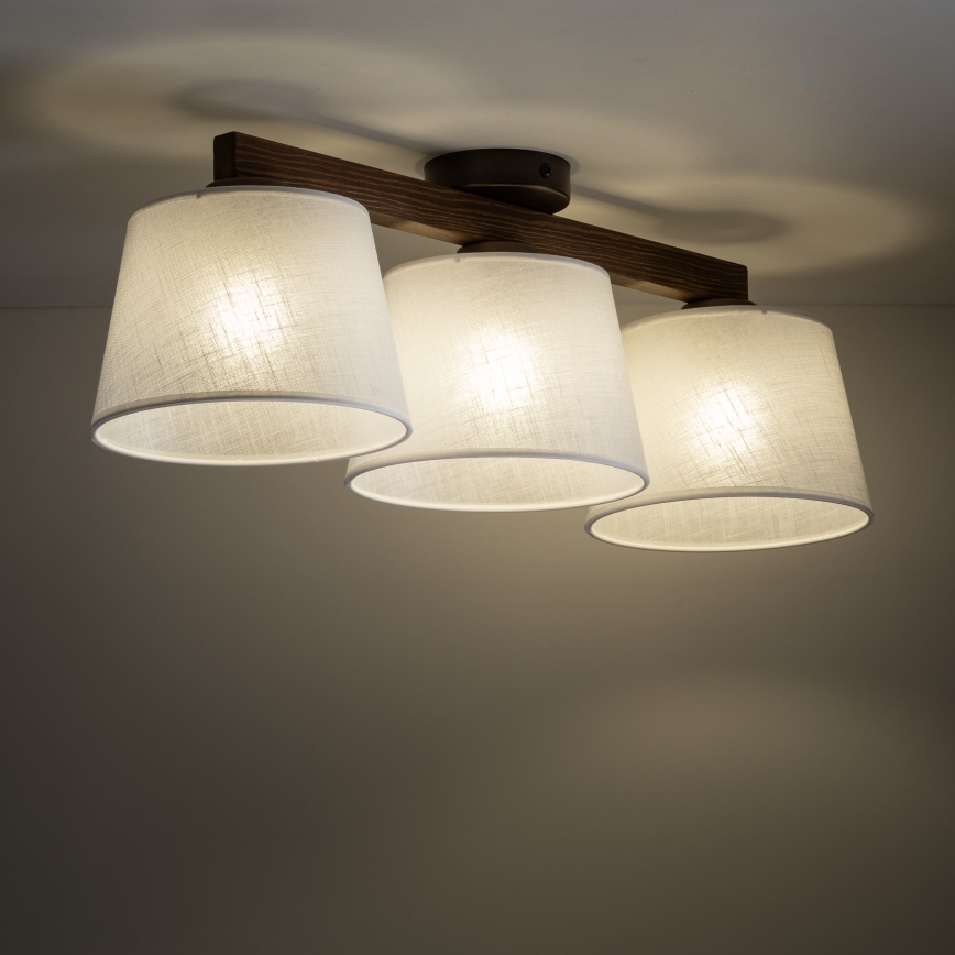 Brilagi - Накладная потолочная люстра LATTE 3xE27/60W/230V сосна/белый