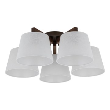Brilagi - Накладная потолочная люстра LATTE 5xE27/60W/230V сосна/белая