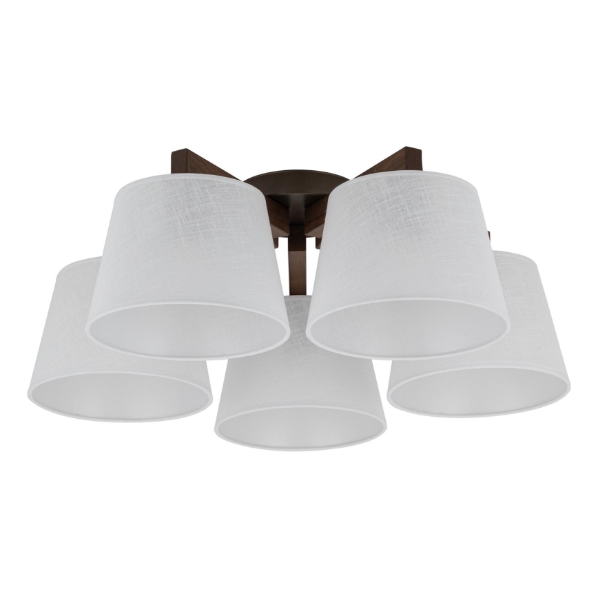 Brilagi - Накладная потолочная люстра LATTE 5xE27/60W/230V сосна/белая