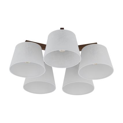 Brilagi - Накладная потолочная люстра LATTE 5xE27/60W/230V сосна/белая