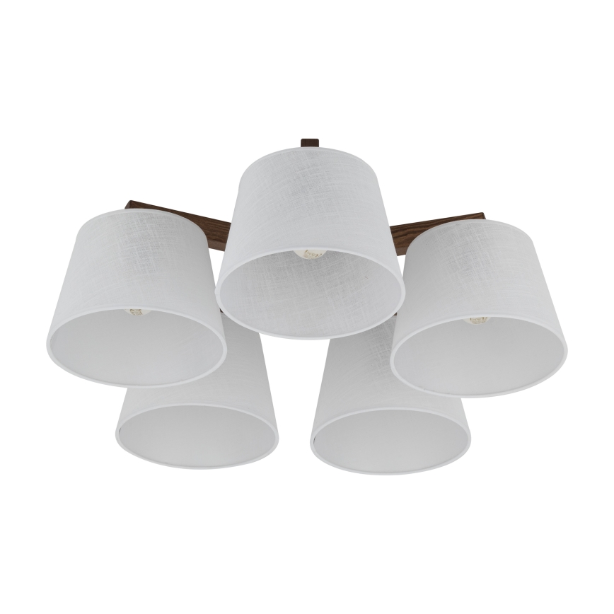Brilagi - Накладная потолочная люстра LATTE 5xE27/60W/230V сосна/белая