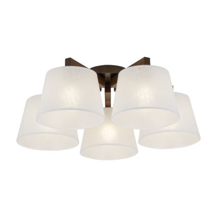 Brilagi - Накладная потолочная люстра LATTE 5xE27/60W/230V сосна/белая