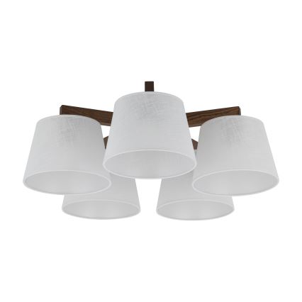 Brilagi - Накладная потолочная люстра LATTE 5xE27/60W/230V сосна/белая