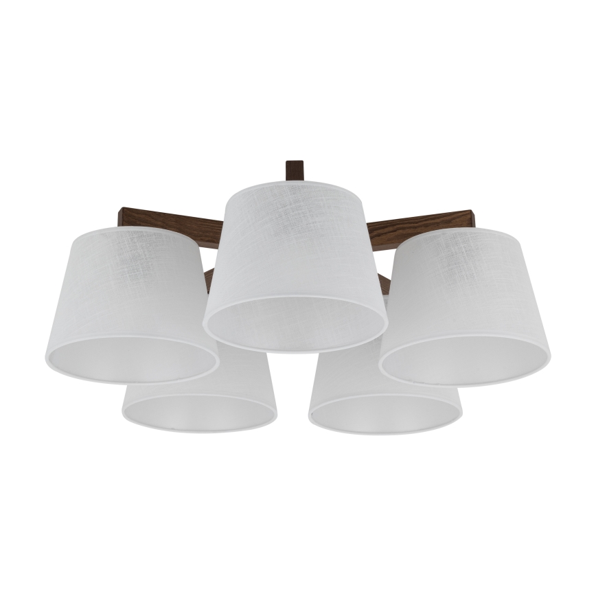 Brilagi - Накладная потолочная люстра LATTE 5xE27/60W/230V сосна/белая
