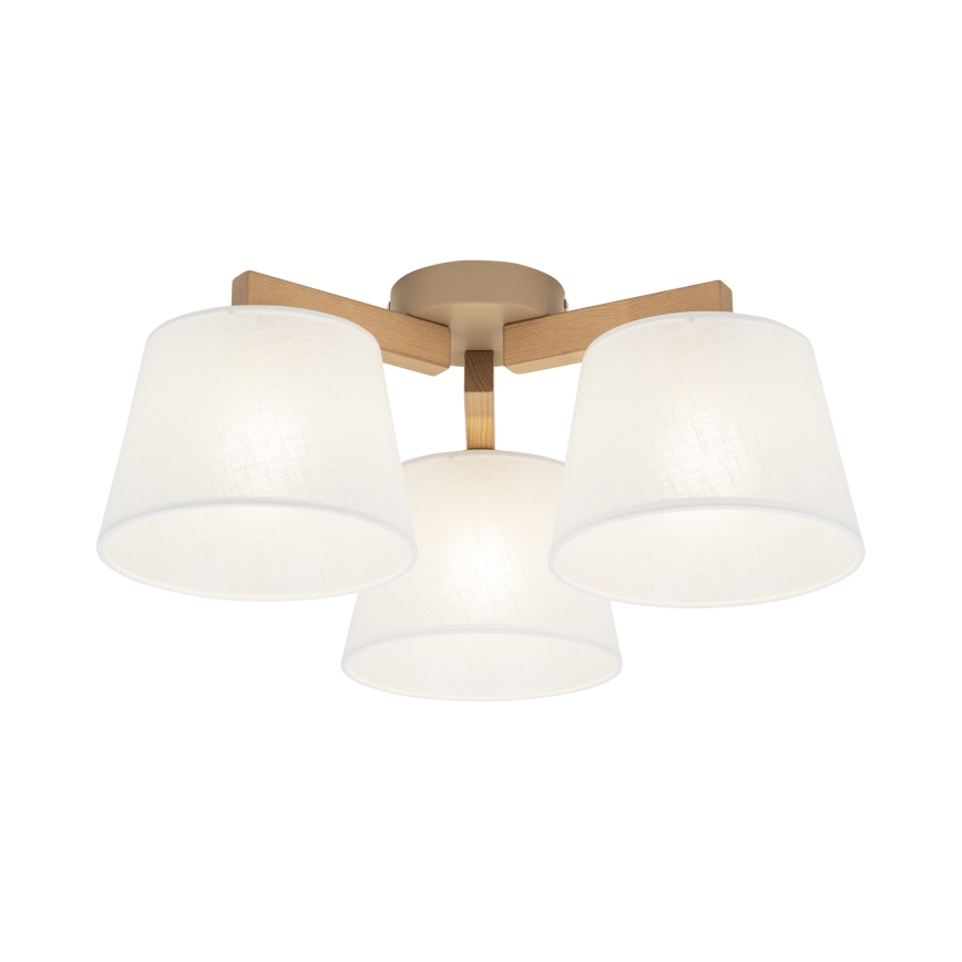 Brilagi - Накладная потолочная люстра LATTE SABIA 3xE27/60W/230V сосна/белый
