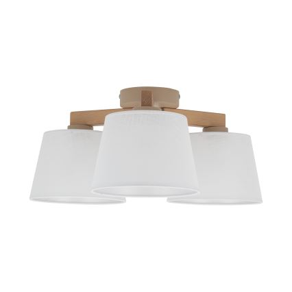 Brilagi - Накладная потолочная люстра LATTE SABIA 3xE27/60W/230V сосна/белый