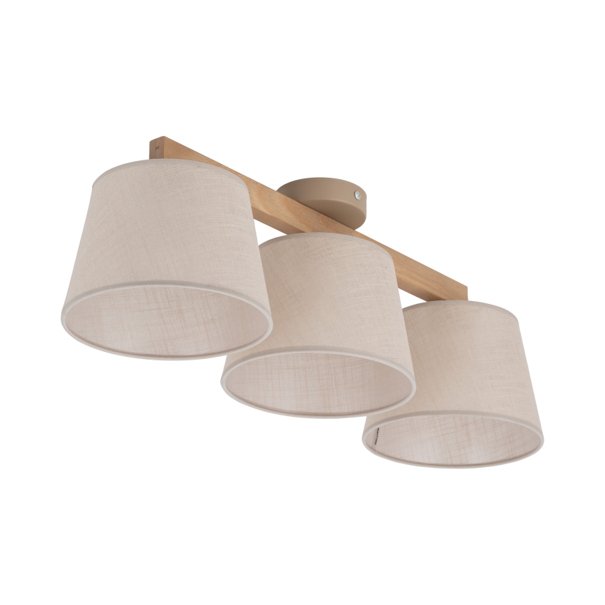 Brilagi - Накладная потолочная люстра LATTE SABIA 3xE27/60W/230V сосна/бежевая