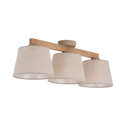 Brilagi - Накладная потолочная люстра LATTE SABIA 3xE27/60W/230V сосна/бежевая