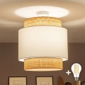 Brilagi - Накладная светодиодная люстра CERIA 1xE27/60W/230V, диаметр 40 см, бежевая/белая