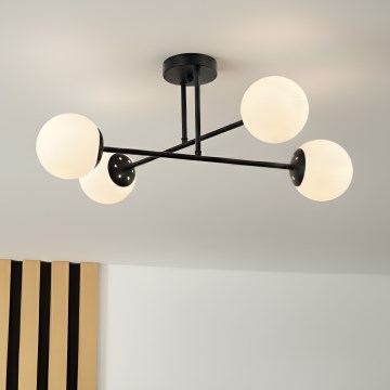 Brilagi - Накладной потолочный светильник MALIVA 4xE14/15W/230V черный/белый