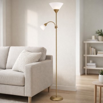 Brilagi - Підлогова лампа ARIANA 1xE27/100W/230V + 1xE14/25W золота