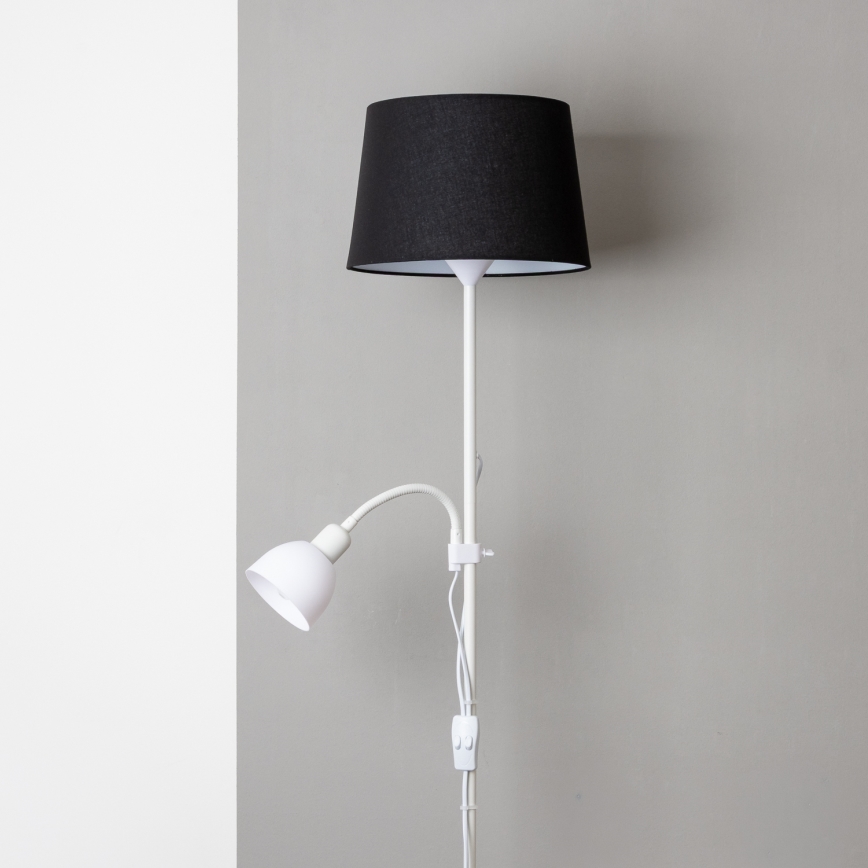 Brilagi - Підлогова лампа CERIA 1xE27/100W/230V + 1xE14/25W біла/чорна