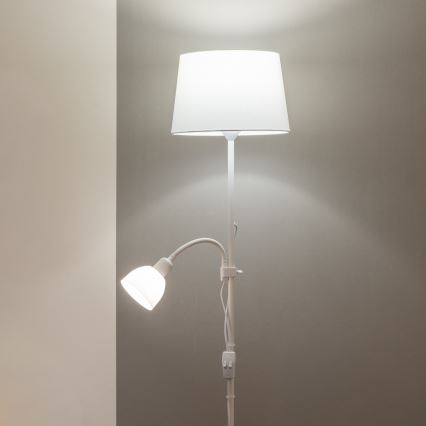 Brilagi - Підлогова лампа CERIA 1xE27/100W/230V + 1xE14/25W біла