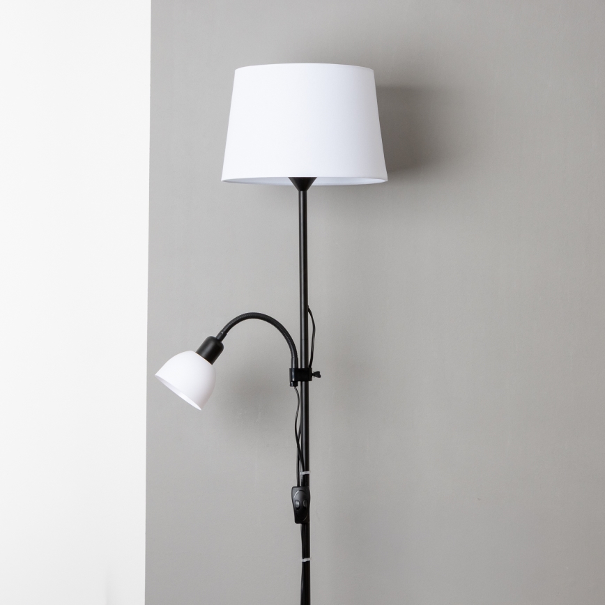 Brilagi - Підлогова лампа CERIA 1xE27/100W/230V + 1xE14/25W чорна/біла