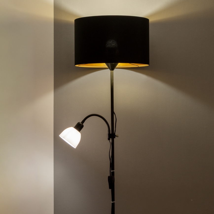 Brilagi - Підлогова лампа CERIA 1xE27/100W/230V + 1xE14/25W чорна