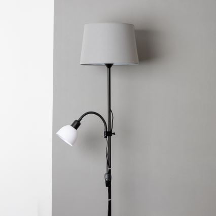 Brilagi - Підлогова лампа CERIA 1xE27/100W/230V + 1xE14/25W чорна/сіра